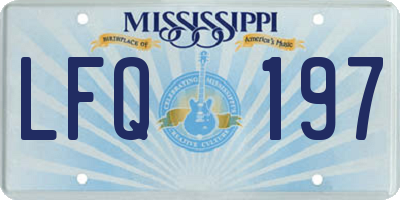 MS license plate LFQ197