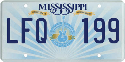 MS license plate LFQ199