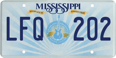 MS license plate LFQ202