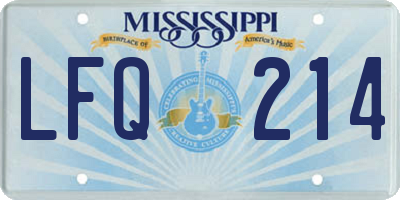 MS license plate LFQ214