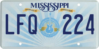 MS license plate LFQ224