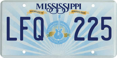 MS license plate LFQ225