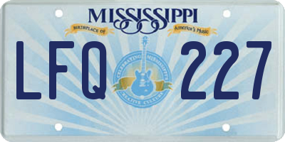 MS license plate LFQ227