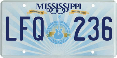 MS license plate LFQ236