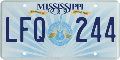 MS license plate LFQ244