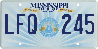 MS license plate LFQ245