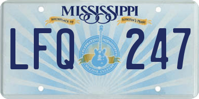 MS license plate LFQ247