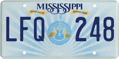 MS license plate LFQ248