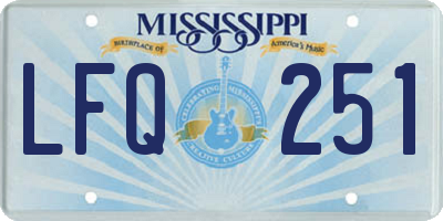 MS license plate LFQ251