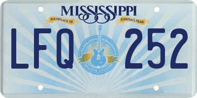 MS license plate LFQ252