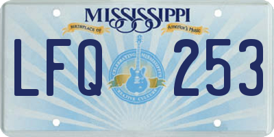 MS license plate LFQ253