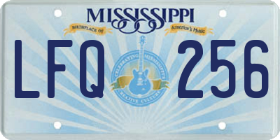 MS license plate LFQ256