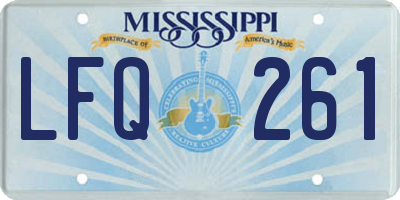 MS license plate LFQ261