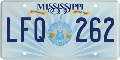 MS license plate LFQ262