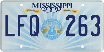 MS license plate LFQ263