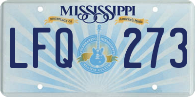 MS license plate LFQ273
