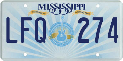 MS license plate LFQ274