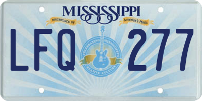 MS license plate LFQ277
