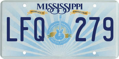 MS license plate LFQ279