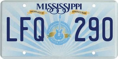 MS license plate LFQ290