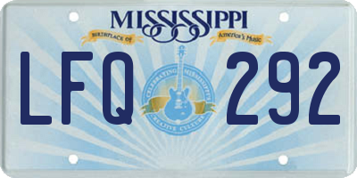 MS license plate LFQ292