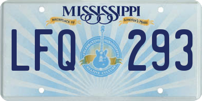 MS license plate LFQ293