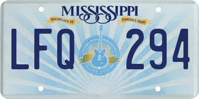 MS license plate LFQ294