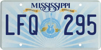 MS license plate LFQ295
