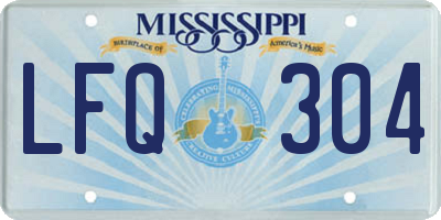 MS license plate LFQ304