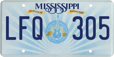 MS license plate LFQ305