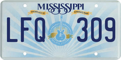 MS license plate LFQ309