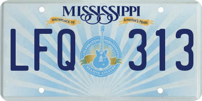 MS license plate LFQ313