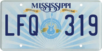 MS license plate LFQ319