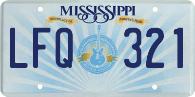 MS license plate LFQ321