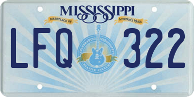MS license plate LFQ322