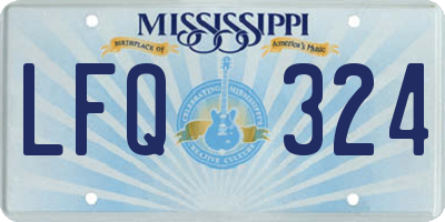 MS license plate LFQ324