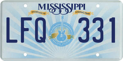 MS license plate LFQ331