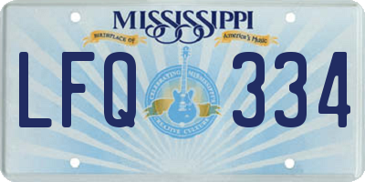 MS license plate LFQ334