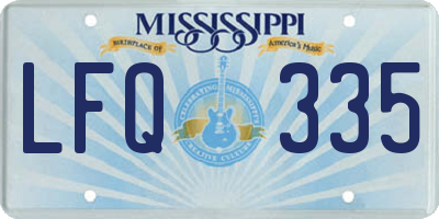 MS license plate LFQ335