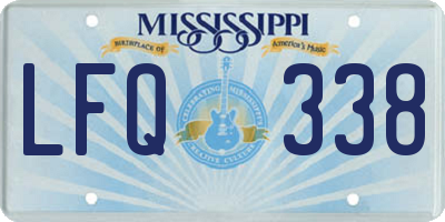 MS license plate LFQ338