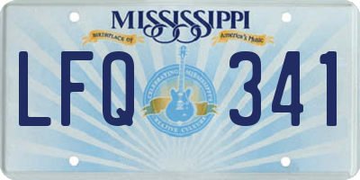 MS license plate LFQ341