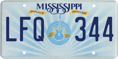 MS license plate LFQ344