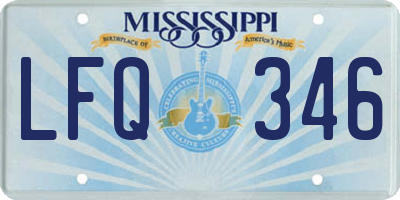 MS license plate LFQ346