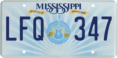 MS license plate LFQ347
