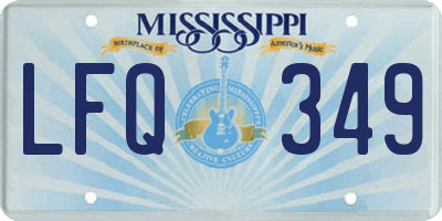 MS license plate LFQ349