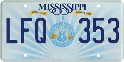 MS license plate LFQ353