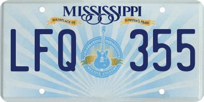 MS license plate LFQ355