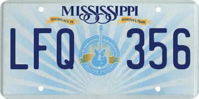 MS license plate LFQ356