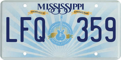 MS license plate LFQ359