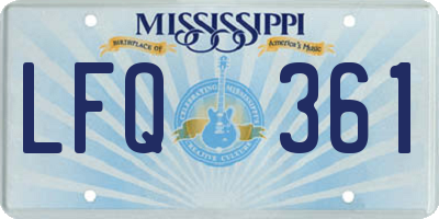 MS license plate LFQ361